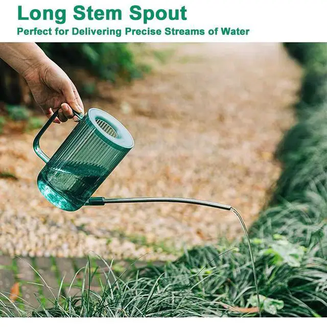 Alt view image 2 of 7 - Small Watering Can for Indoor Plants, Flowers, Succulents with Long Spout 34oz(Green)