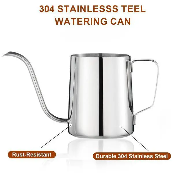 Alt view image 2 of 7 - Small Watering Can for Indoor Plants, Plant Watering Can, 12 oz | Mini watering can for indoor plants; indoor watering can with long spout and handle, 350 ml, rust-proof 304 stainless steel.