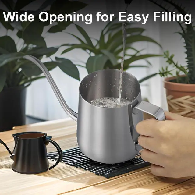 Alt view image 4 of 7 - Small Watering Can for Indoor Plants, Plant Watering Can, 12 oz | Mini watering can for indoor plants; indoor watering can with long spout and handle, 350 ml, rust-proof 304 stainless steel.