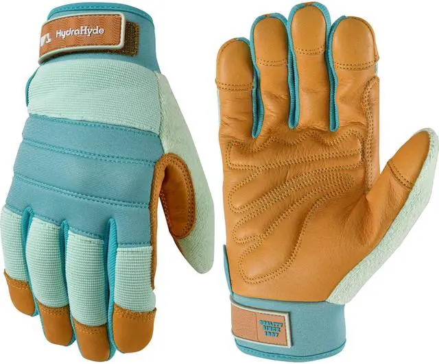 Main image of Women's HydraHyde Cowhide Hybrid Work Gloves, Blue, Medium