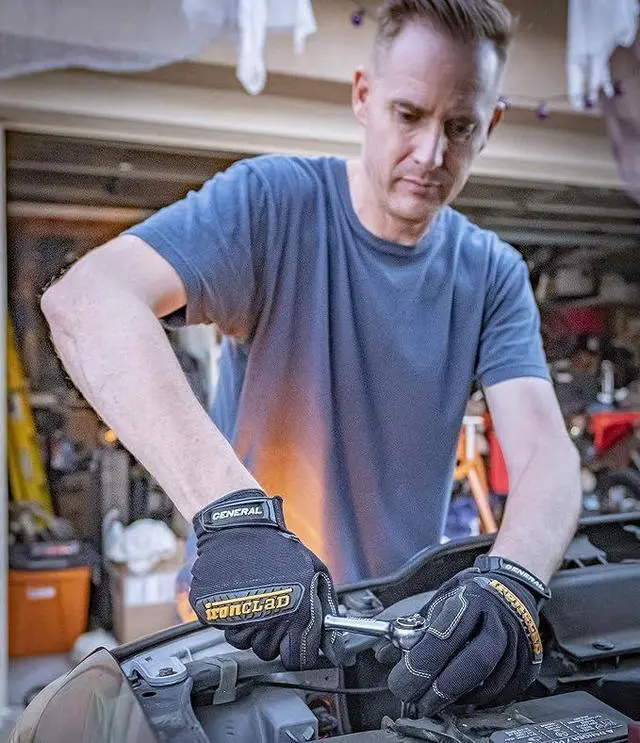 Alt view image 5 of 7 - Ironclad GUG04L General Utility Spandex Gloves, Black, Large, Pair