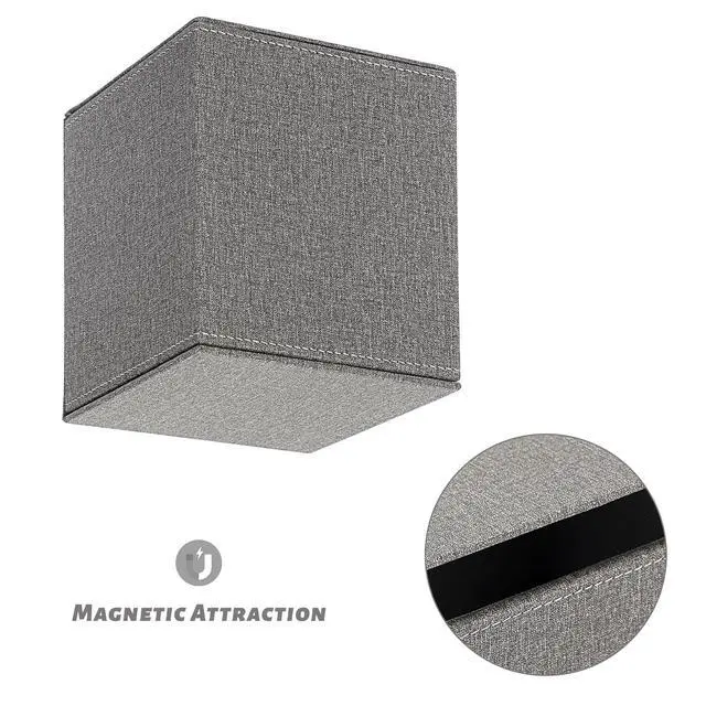Alt view image 6 of 7 - Square Linen Tissue Box Cover - Stylish Cube Tissue Box Holder with Magnetic Bottom, Decorative Tissue Box for Vanity Toilet Dresser Night Stand Table Countertop Home Office Car
