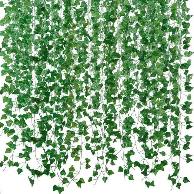 Main image of Fake Vines for Room Decor(12 Pack 84 Feet) Aesthetic Artificial Plant Ivy Leaves Hanging Greenery Garlands for Home Bedroom Wall Wedding Christmas Party Office Patio Outdoor Garden Décor