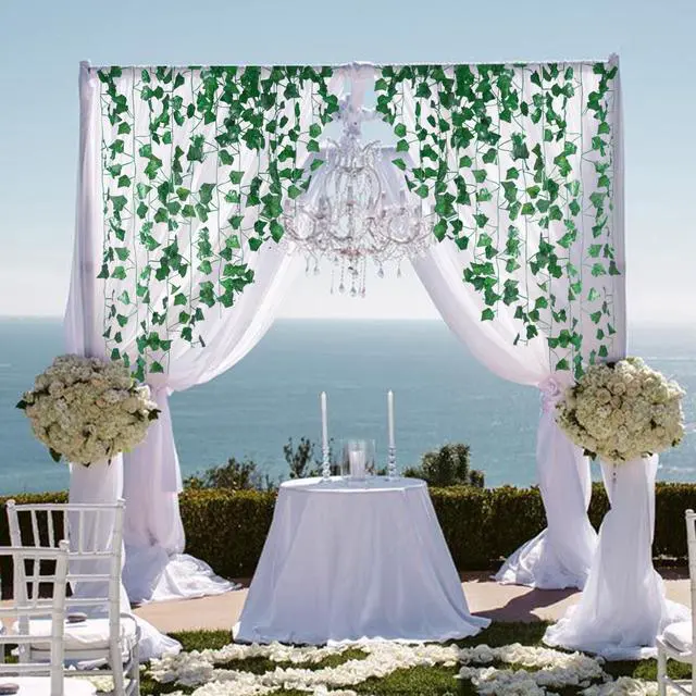 Alt view image 7 of 7 - Fake Vines for Room Decor(12 Pack 84 Feet) Aesthetic Artificial Plant Ivy Leaves Hanging Greenery Garlands for Home Bedroom Wall Wedding Christmas Party Office Patio Outdoor Garden Décor