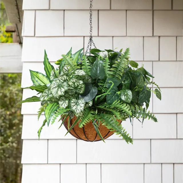 Alt view image 4 of 7 - Artificial Bunches Greenery Plants Fake Plastic Leaves with Stems UV Resistant Outside Faux Plants Bushes for Outdoor Patio Garden Front Porch Yard Decor