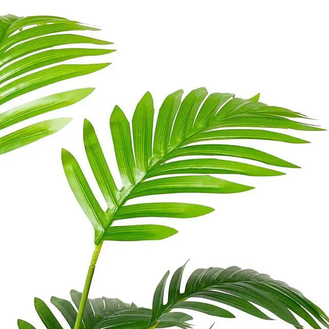 Alt view image 6 of 7 - Artificial Plants in Pots Large Fake Tree Floor Faux Tropical Plants Decorative Greenry House Potted Tall for Home Office Living Room Decor Indoor Garden Outdoor (80cm Tall Palm)