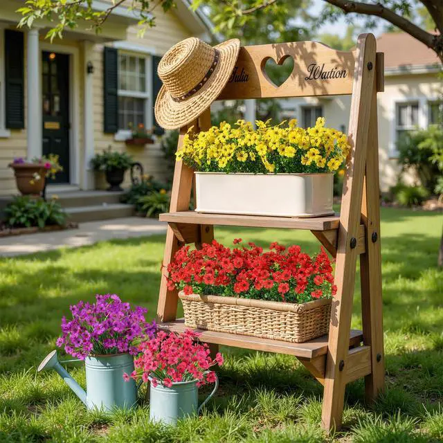 Alt view image 5 of 7 - 24 Bundles Artificial Daisy Flowers UV Resistant for Outdoor Decor | Silk & Plastic, Spring Faux Plants Greenery, Bendable Stems, for Porch Patio Hanging Window Planter Yard Outside, 4 Colors