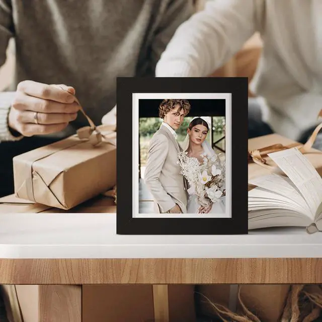 Alt view image 2 of 6 - 5x7 Picture Frame, Wall Decor Photo Frames, Black 1 Pack | 5 x 7 Small Frame, 4x6 Frame with Mat for Gallery Wall, Family, Baby, Dog, Dorm, Christmas, Mothers' Day