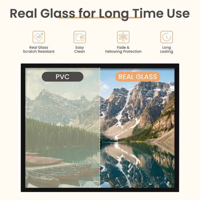 Alt view image 5 of 7 - 5x7 Picture Frame Glass, Thin Border, Black Photo Frames, 3 Pack | Small Picture Frames, Fit 5 x 7 Photos for Family, Baby, Wall and Tabletop Display, Home Decor for Mothers Day, Christmas