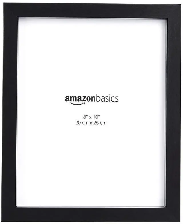 Main image of Rectangular Photo Picture Frame, 8" x 10", Wall Hanging or Tabletop Display, Black, 2-Pack, Horizontal or Vertical