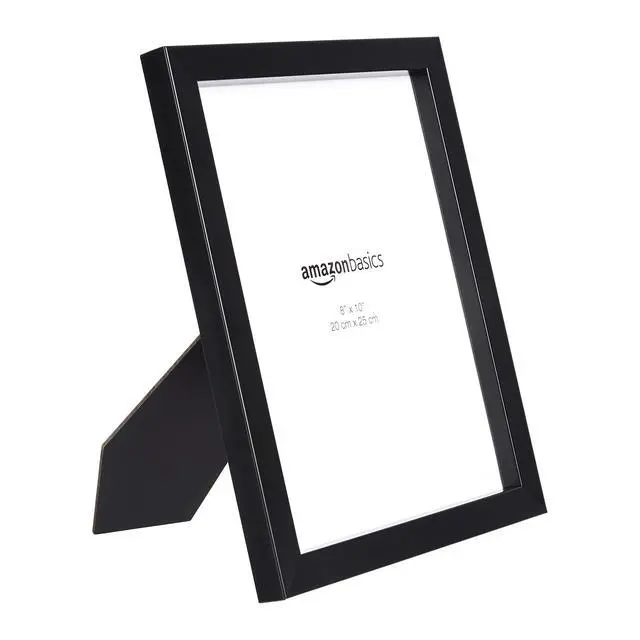 Alt view image 3 of 4 - Rectangular Photo Picture Frame, 8" x 10", Wall Hanging or Tabletop Display, Black, 2-Pack, Horizontal or Vertical