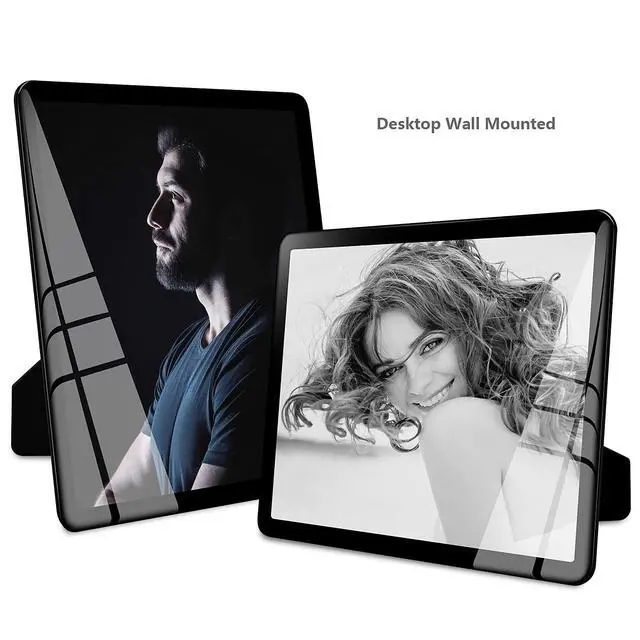 Alt view image 2 of 6 - 8x10 Picture Frame Black Standing can be Vertical and Horizontal - Real Glass Frames, Cool 8×10 Photo Frame, Wall Frames Gifts for Men Boyfriend Dad Boss and Loved Ones(8x10, Black)