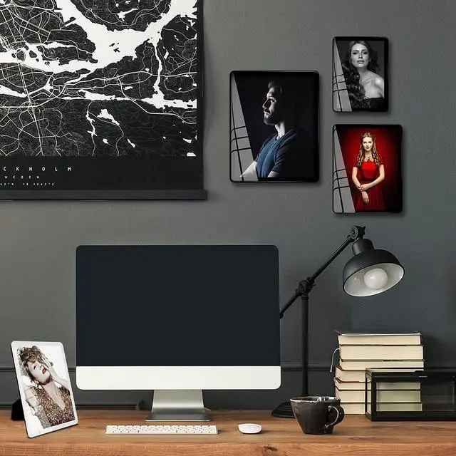 Alt view image 4 of 6 - 8x10 Picture Frame Black Standing can be Vertical and Horizontal - Real Glass Frames, Cool 8×10 Photo Frame, Wall Frames Gifts for Men Boyfriend Dad Boss and Loved Ones(8x10, Black)