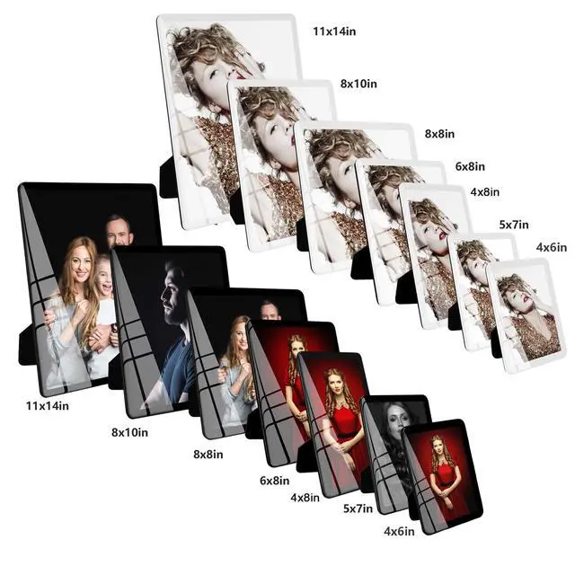 Alt view image 6 of 6 - 8x10 Picture Frame Black Standing can be Vertical and Horizontal - Real Glass Frames, Cool 8×10 Photo Frame, Wall Frames Gifts for Men Boyfriend Dad Boss and Loved Ones(8x10, Black)