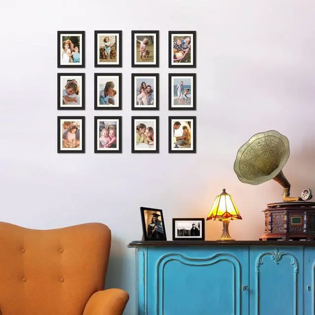 Alt view image 2 of 6 - 4x6 Picture Frame, Photo Collage Wall Decor Set of 10, Black | Small Frame Fit 3.5x5 and 4 x 6 Photos, Wall or Tabletop Display, For Gallery Hallway Living Room, For Christmas Mother's Day