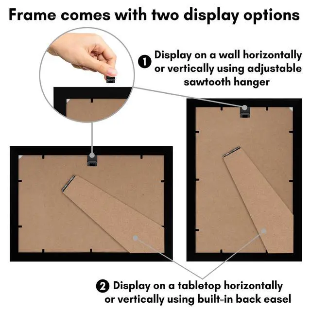 Alt view image 6 of 7 - 8x12 Picture Frame - Engineered Wood - Black