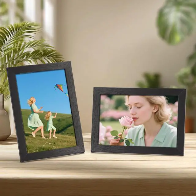 Alt view image 4 of 7 - 4x6 Picture Frame Set of 12, Black Picture Frames for 4 by 6 Photo | Wall or Tabletop Display