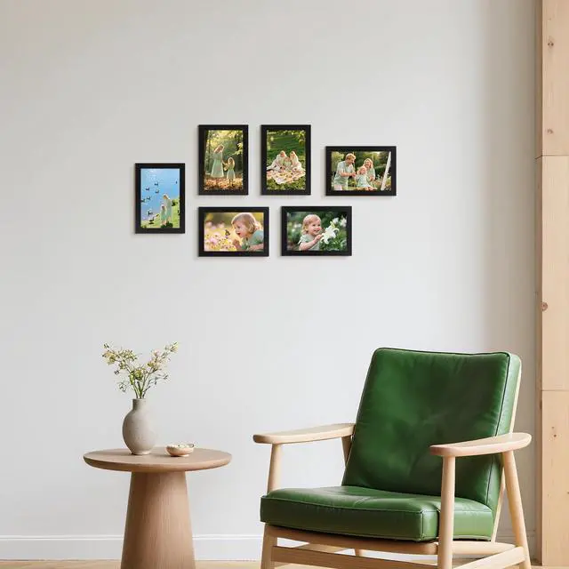 Alt view image 6 of 7 - 4x6 Picture Frame Set of 12, Black Picture Frames for 4 by 6 Photo | Wall or Tabletop Display