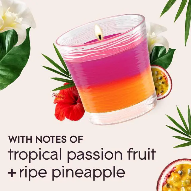 Alt view image 6 of 7 - 1-Wick 2in1 Scented Candle Jar, Hawaiian Breeze & Vanilla Passion Fruit, Air Freshener Infused with Essential Oils, 4.08 Oz, 2 Count
