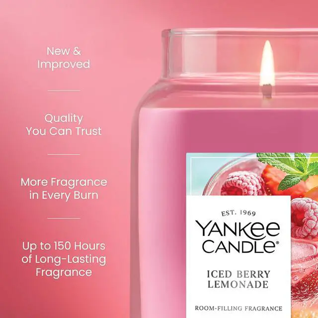 Alt view image 3 of 7 - Iced Berry Lemonade Scented Candle, 22oz Large Jar with up to 150 Hour Burn Time, Giftable