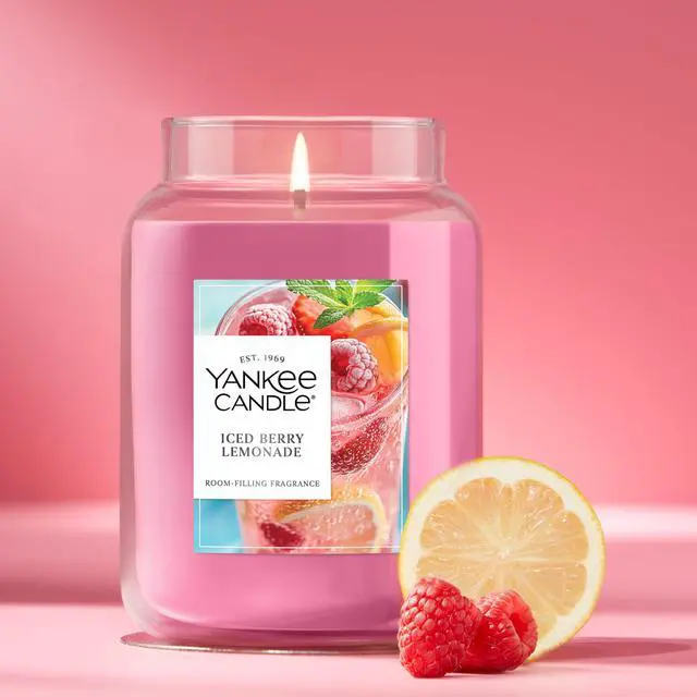 Alt view image 4 of 7 - Iced Berry Lemonade Scented Candle, 22oz Large Jar with up to 150 Hour Burn Time, Giftable