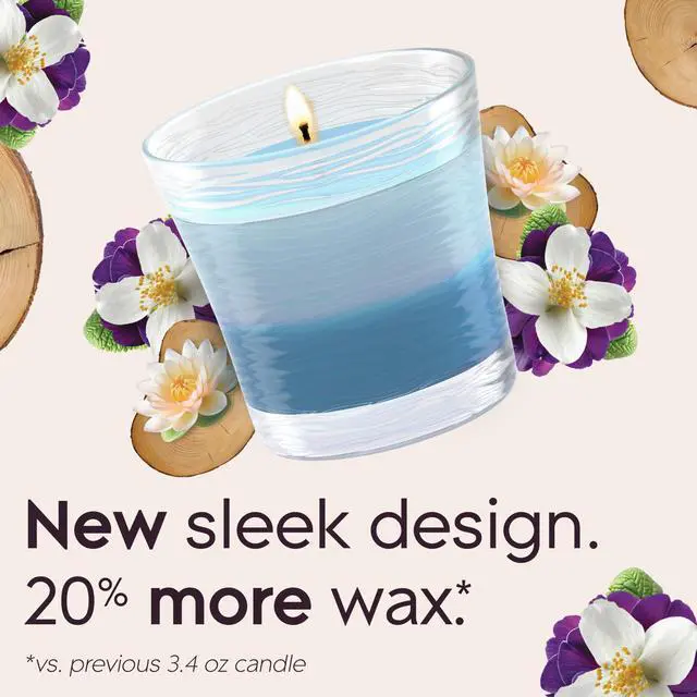 Alt view image 3 of 7 - 1-Wick 2in1 Scented Candle Jar, Moonlit Walk & Wandering Stream, Air Freshener Infused with Essential Oils, 4.08 Oz, 2 Count