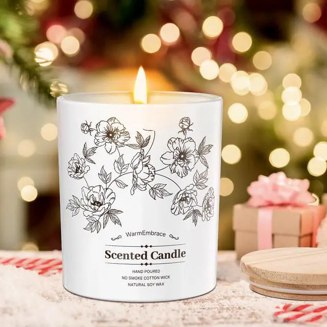Alt view image 5 of 7 - Deluxe Scented Candle for Women & Men, Vanilla Coconut, 8 Oz | Soy Wax Jar Candle, Up To 60 Hours Of Burn Time& A Reusable Ceramic-Style Jar For Home Decor Or Gifting