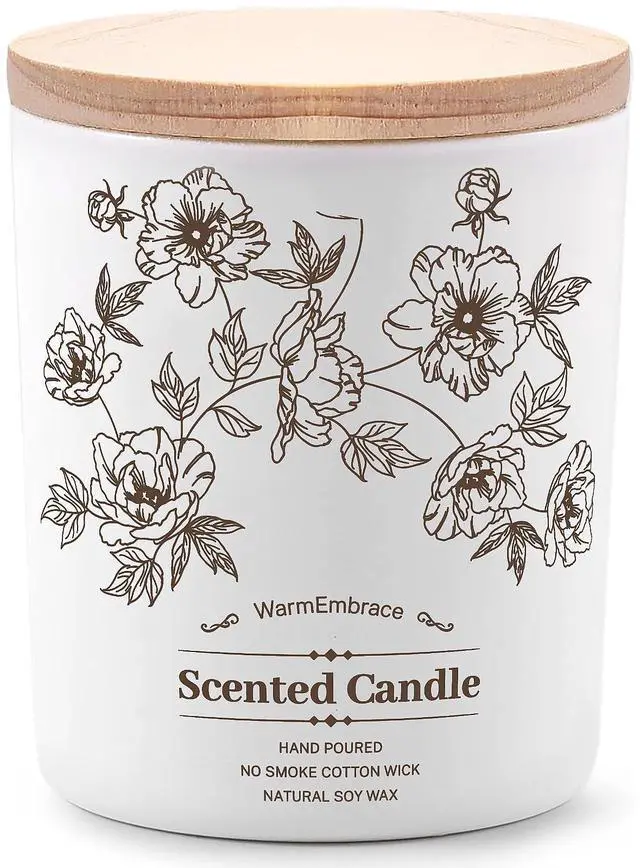 Main image of Deluxe Scented Candle for Women & Men, Vanilla Coconut, 8 Oz | Soy Wax Jar Candle, Up To 60 Hours Of Burn Time& A Reusable Ceramic-Style Jar For Home Decor Or Gifting
