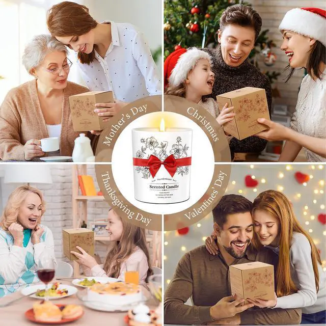 Alt view image 6 of 7 - Deluxe Scented Candle for Women & Men, Vanilla Coconut, 8 Oz | Soy Wax Jar Candle, Up To 60 Hours Of Burn Time& A Reusable Ceramic-Style Jar For Home Decor Or Gifting