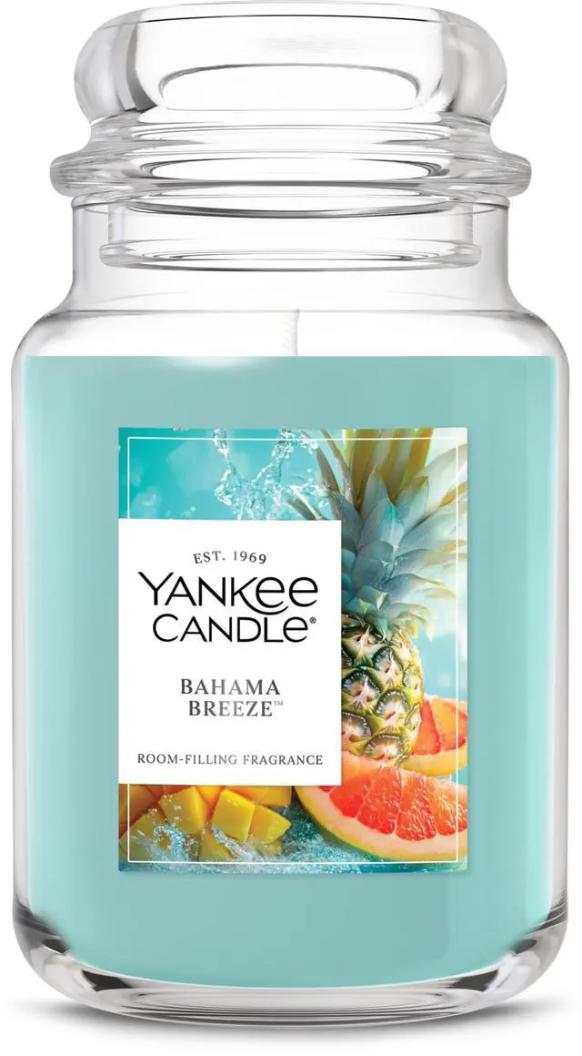 Main image of Bahama Breeze Scented Candle, 22oz Large Jar with up to 150 Hour Burn Time, Giftable, Birthdays