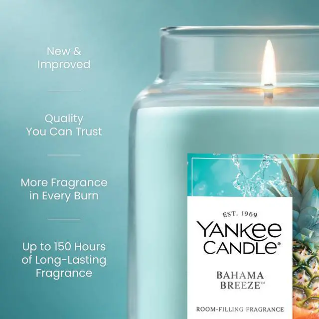 Alt view image 3 of 7 - Bahama Breeze Scented Candle, 22oz Large Jar with up to 150 Hour Burn Time, Giftable, Birthdays