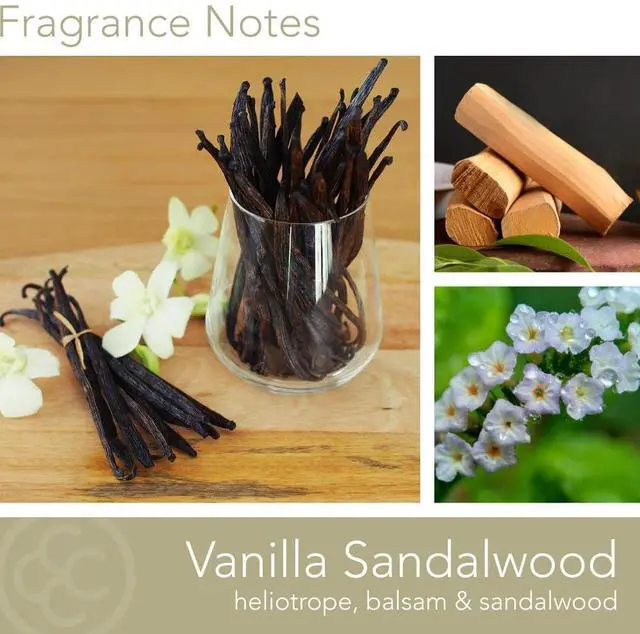 Alt view image 2 of 6 - Vanilla Sandalwood Scented Candle, 16 oz Wellness Relaxing Aromatherapy Candle, 2 Wick White Jar Soy Blend Wax, Candles for Home, 60H Burn - Made in The USA