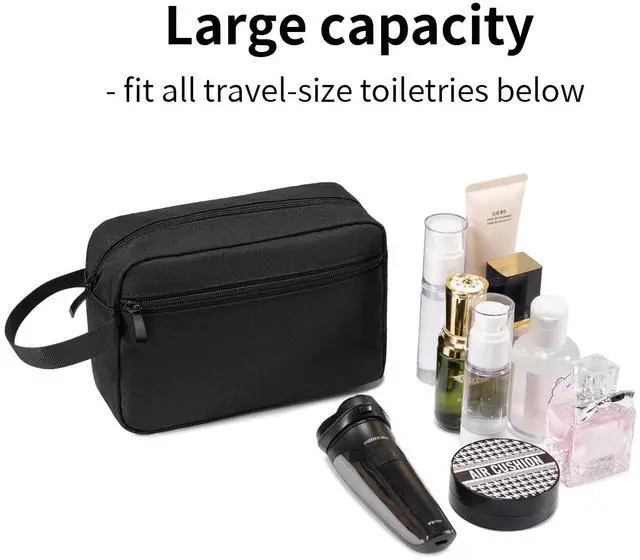 Alt view image 4 of 6 - Travel Toiletry Bag for Men & Women, Hanging Cosmetic Organizer | Water-Resistant Fabric, Sturdy Handle, Lightweight Dopp Kit Bathroom Toiletries, Makeup, Shaving, Grooming & Accessories