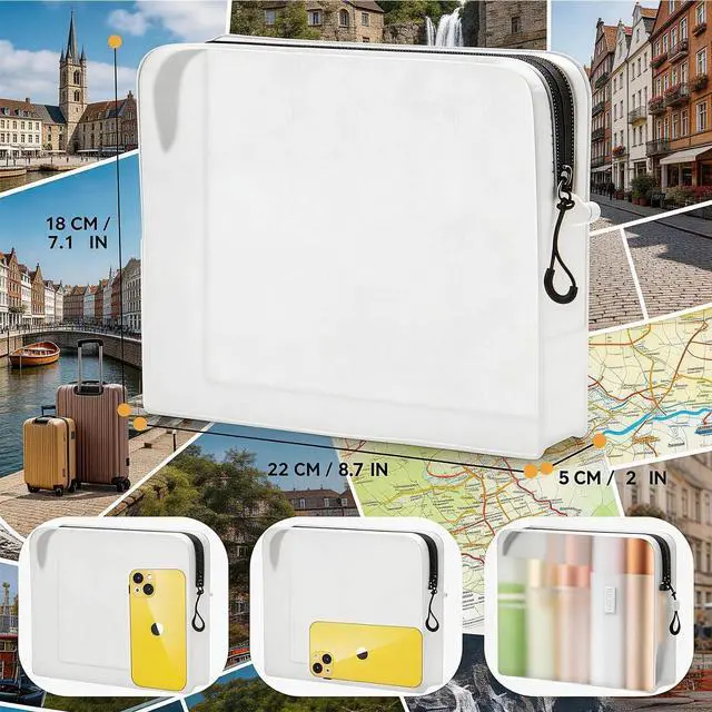 Alt view image 2 of 7 - Clear Leak Proof Travel Bags for Toiletries 3 Pack, Super Soft Waterproof Leak Proof BPA Free, Semi-Clear Toiletry Cosmetic Makeup Bags for Travel, Approved Travel Toiletry Bag With Zipper