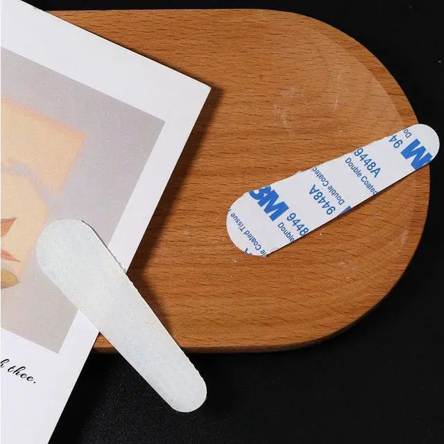 Alt view image 3 of 6 - 26 Pack Wooden Hangers Grips Non-Slip Wood Coat Hanger Hanger Grip Adhesive Rubber Pad Strips Gripper for Wooden Clothes Hangers Wood Suit Hangers