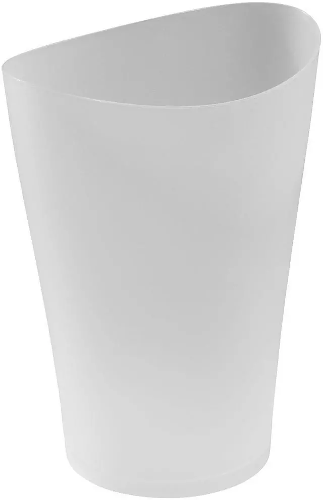 Main image of Spa Works Compact Contemporary Style 9 Quart Indoor Open Vanity Home Trash Container White