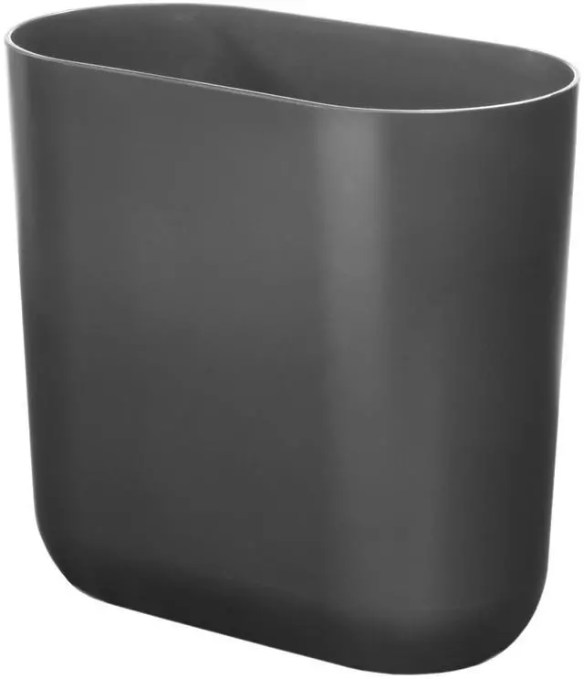 Main image of Small Slim Plastic Bathroom Trash Can, Gray | Bedroom, Office, Desk, Dorm