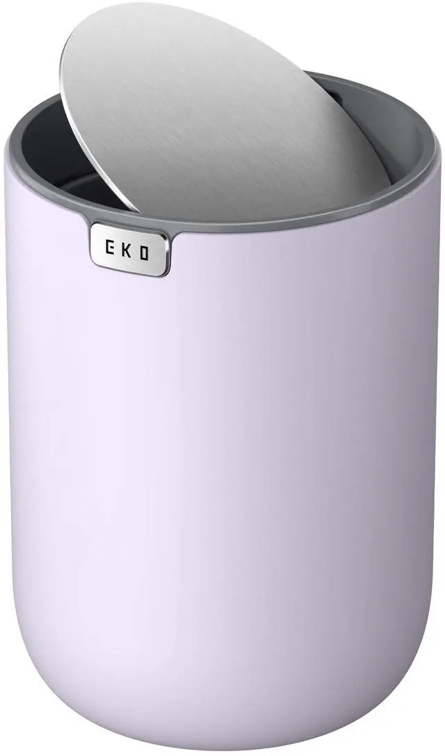 Main image of Fandy 0.58 Gal/2.2L Mini Trash Can with Lid, Swing-Top Desktop Trash Can for Bathroom, Countertop, Vanity, Desk or Office, Small Garbage Bin (Lavender)