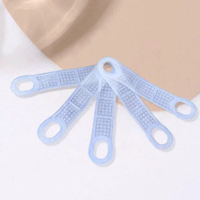 Alt view image 3 of 7 - 100 Pcs Clear Non-Slip Rubber Clothes Hanger Grips Clothing Hanger Strips