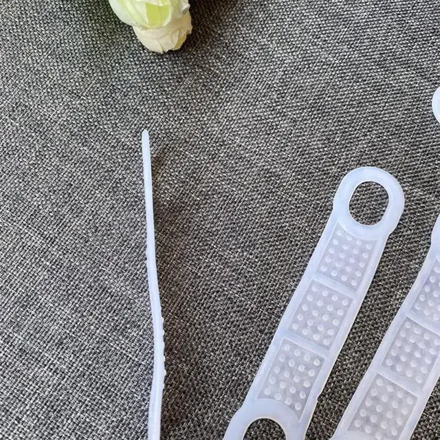 Alt view image 7 of 7 - 100 Pcs Clear Non-Slip Rubber Clothes Hanger Grips Clothing Hanger Strips