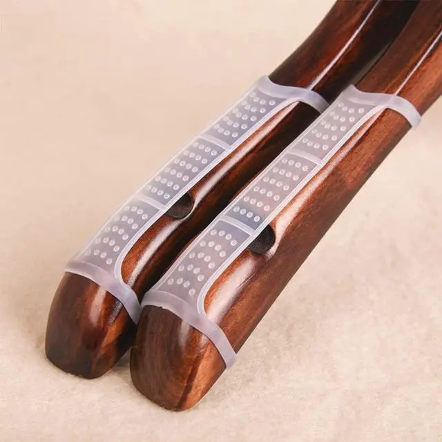 Alt view image 6 of 7 - 100 Pcs Clear Non-Slip Rubber Clothes Hanger Grips Clothing Hanger Strips
