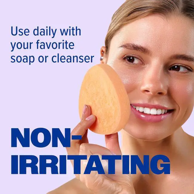 Alt view image 5 of 7 - Gentle Facial Sponge, Dermatologist Developed, Removes Deep Down Dirt & Makeup That Causes Breakouts and Blackheads, Reusable, Exfoliating, 1 Count | Dermatology-Tested for Gentleness