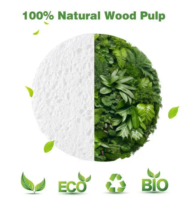 Alt view image 5 of 7 - Facial Sponges 50 Count Compressed Spa Sponges for Face Clean | 100% Natural Cellulose, Exfoliating Sponge, Face Scrubber Exfoliator, Deep Pore Cleansing, Travel Size, 2.8" dia. x 0.32"