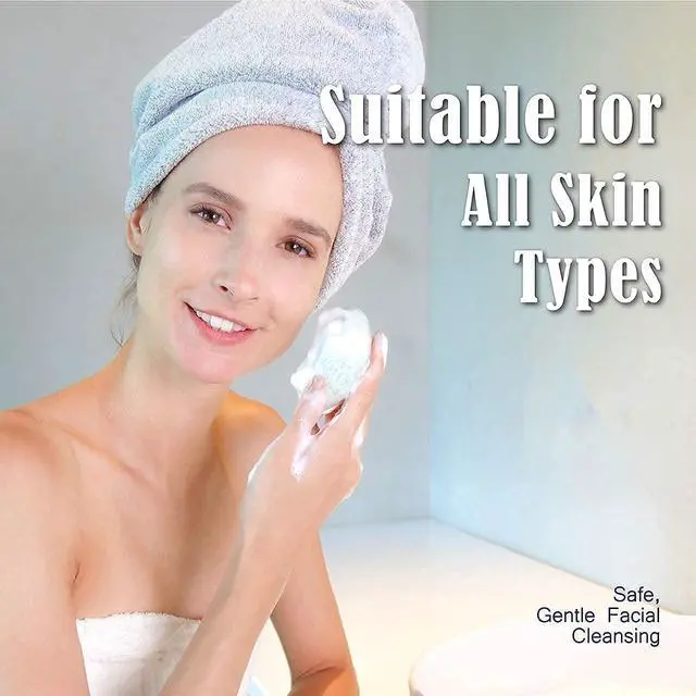 Alt view image 3 of 6 - Natural Konjac Facial Sponges, Sage Green & Graphite Gray | Natural Konjac Sponge, Charcoal Face Sponge, Gentle Face Cleansing, Facial Exfoliation, With Aloe Vera and Activated Charcoal