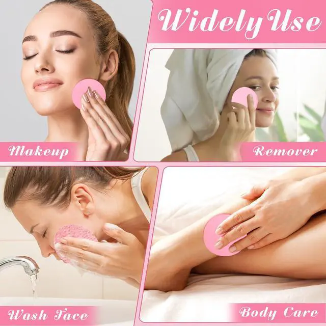 Alt view image 6 of 7 - 120 Pcs Pink Compressed Facial Sponges, Cleansing Estheticians Sponge | 120 Pink Round Face Sponges, Expands In Water, Soft and Safe For Face Cleansing, Makeup Removal, Exfoliating, Lotion Use