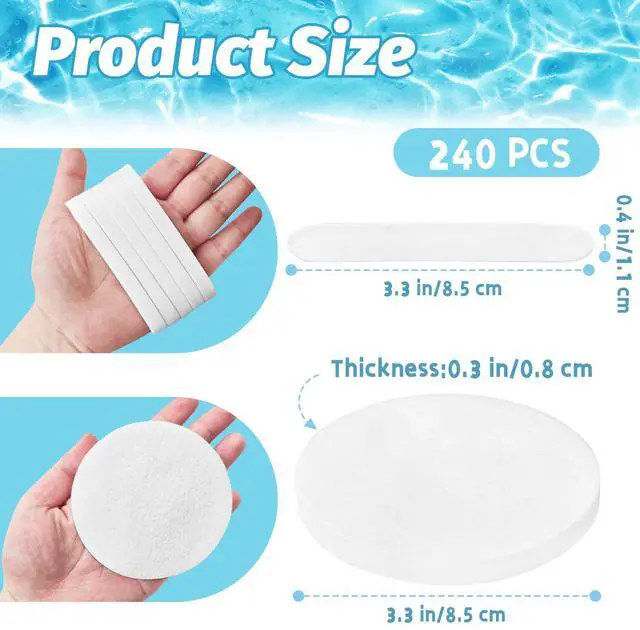 Alt view image 2 of 7 - 240 Pieces Facial Sponge Compressed,Round Face Cleansing Sponge Pad,Exfoliating Wash Face Sponges Sponge for Makeup Removal,Mask,Spa
