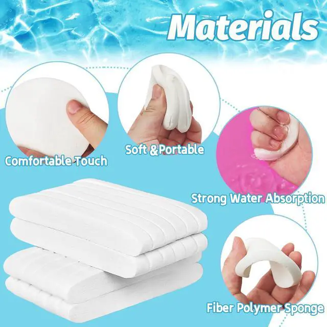 Alt view image 3 of 7 - 240 Pieces Facial Sponge Compressed,Round Face Cleansing Sponge Pad,Exfoliating Wash Face Sponges Sponge for Makeup Removal,Mask,Spa