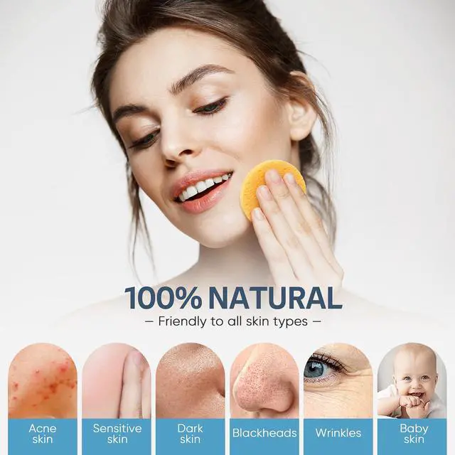 Alt view image 5 of 7 - 50-Colored Natural Compressed Facial Sponges, for Facial Cleansing, Reusable & Eco-Friendly, 50 PCS
