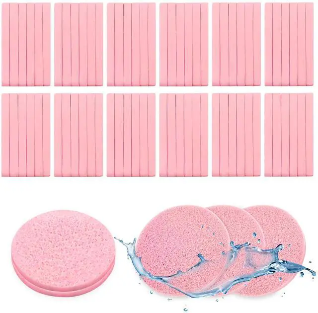 Main image of 240 Pieces Facial Sponge Compressed,Professional Makeup Removal Sponge Pad,Round Face Cleaning Sponge for Spa,Exfoliating,Mask
