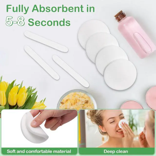 Alt view image 4 of 6 - 84Pcs Pink Compressed Facial Sponges, Cleansing Estheticians Sponge | 84 Pink Round Face Sponges, Expands In Water, Soft and Safe For Face Cleansing, Makeup Removal, Exfoliating, Lotion Use
